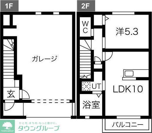 ETERFORT A棟(1LDK/1階)の間取り写真