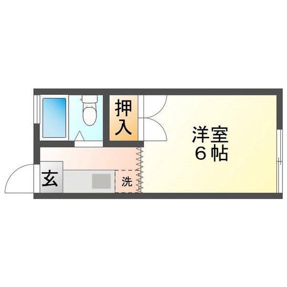 ひだまりのCAPPUCCINO(1K/2階)の間取り写真