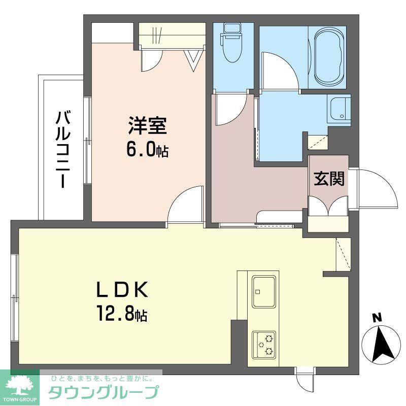 クレールコート下北沢(1LDK/1階)の間取り写真