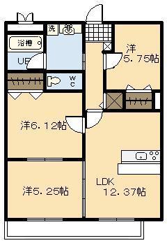 COLLINE(3LDK/2階)の間取り写真