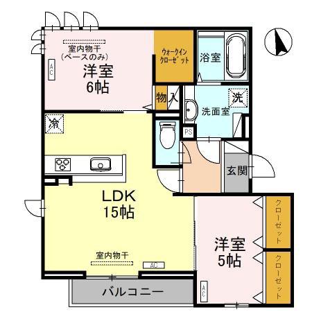 クラッセ(2LDK/3階)の間取り写真