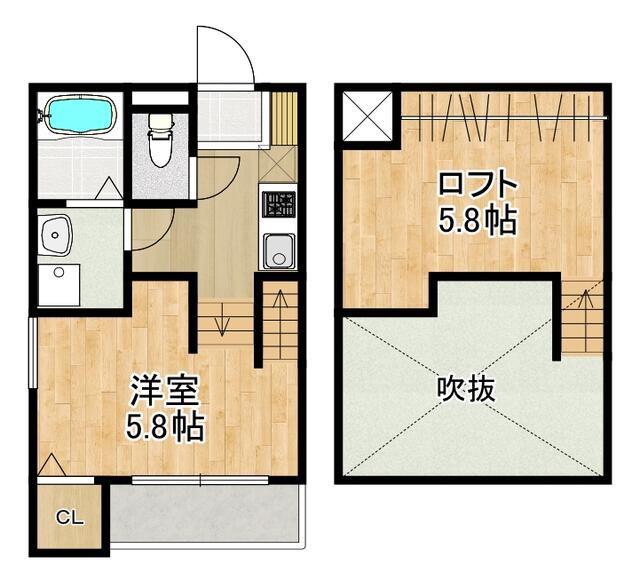 MODERN PALAZZO諫早PRIMO(1SK/2階)の間取り写真