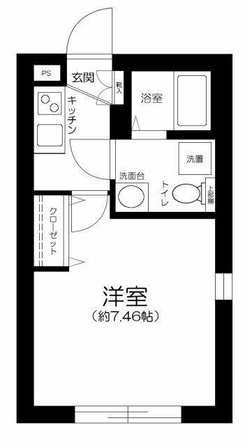 CASA SERENA(1K/2階)の間取り写真