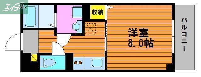 ARIOSO(1K/3階)の間取り写真