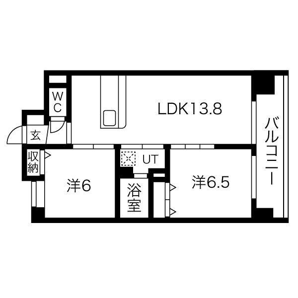 FDSグランツ(2LDK/1階)の間取り写真