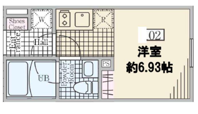 REVERESIDENCE阿佐ヶ谷(ワンルーム/4階)の間取り写真