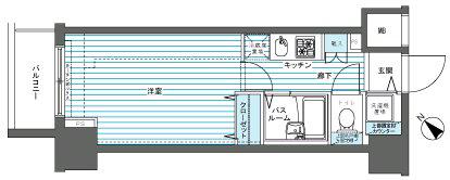 フェニックス新横濱参番館(1K/3階)の間取り写真