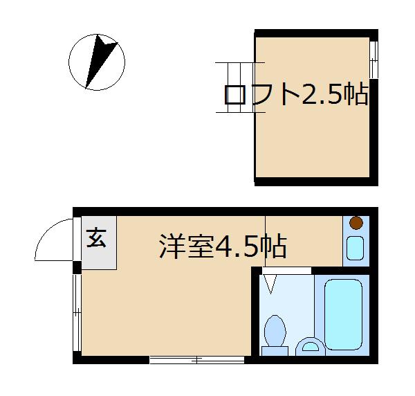 サンライズ阿佐ヶ谷A館(ワンルーム/1階)の間取り写真