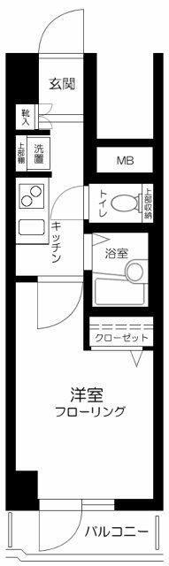 ステージファースト恵比寿(1K/3階)の間取り写真
