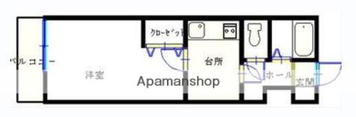 エクステンド清水町(1K/5階)の間取り写真