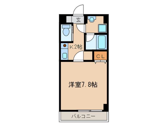 ユニエトワール豊田(1K/9階)の間取り写真