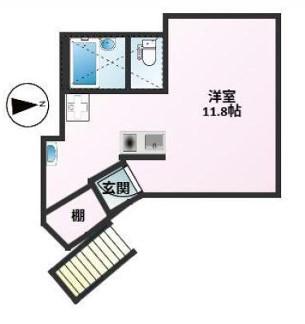 ハレマリノ豪徳寺(ワンルーム/2階)の間取り写真