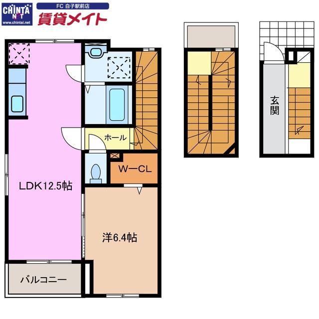 コートハウス安塚(1LDK/3階)の間取り写真
