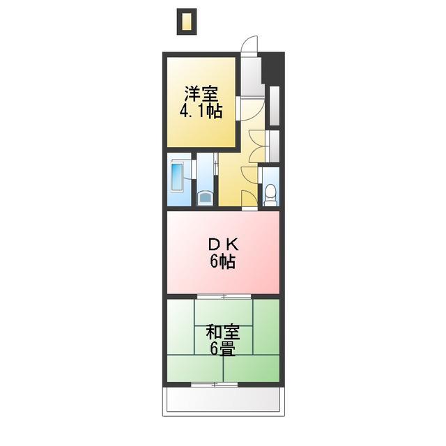 メゾンエスポアール(2DK/3階)の間取り写真