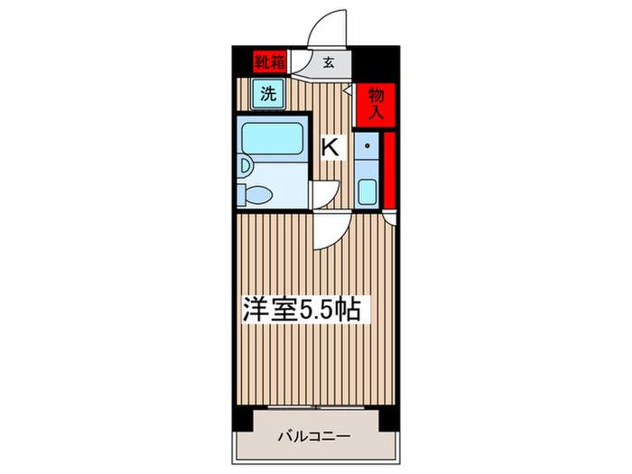 HEARTY KAMEIDO(1K/10階)の間取り写真