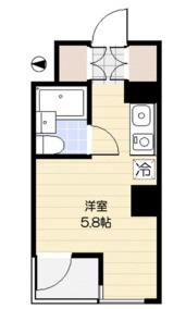 国分寺シティハイツ(ワンルーム/3階)の間取り写真