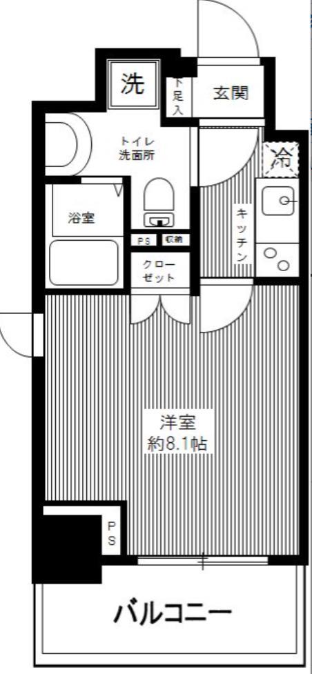 AZEST KAMEIDO(1K/6階)の間取り写真