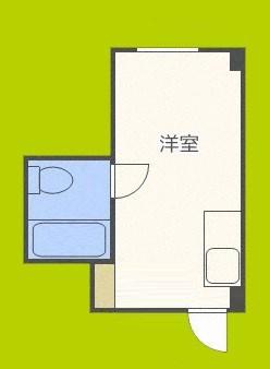 京橋ハイツ30(ワンルーム/1階)の間取り写真