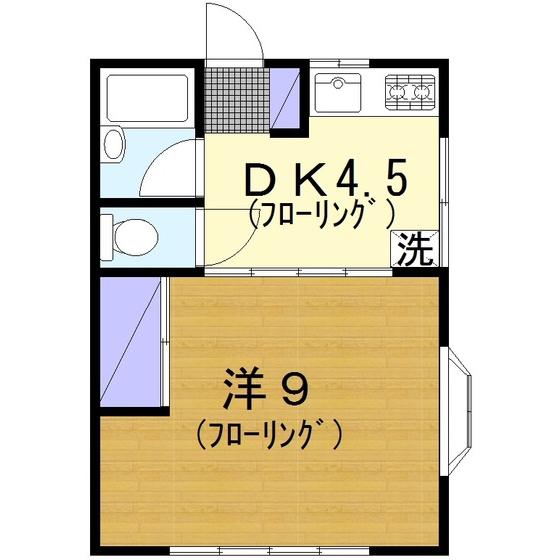 ハイツ多慶(1DK/1階)の間取り写真