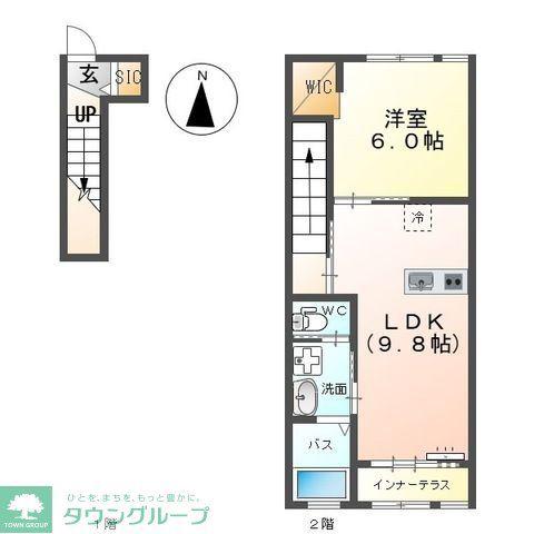 ドリームストーンIII(1LDK/2階)の間取り写真