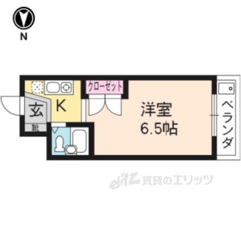 ソグノコート(1K/3階)の間取り写真
