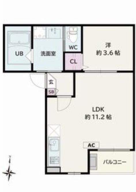 JACK HIGASHINAKAJIMAI(1LDK/3階)の間取り写真
