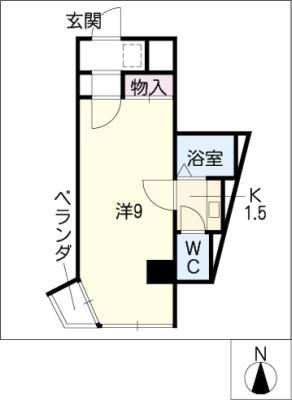 サンパーク丸の内(1K/7階)の間取り写真