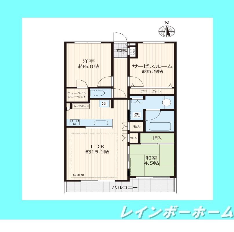 プレミアムステージ南流山(2SLDK/3階)の間取り写真