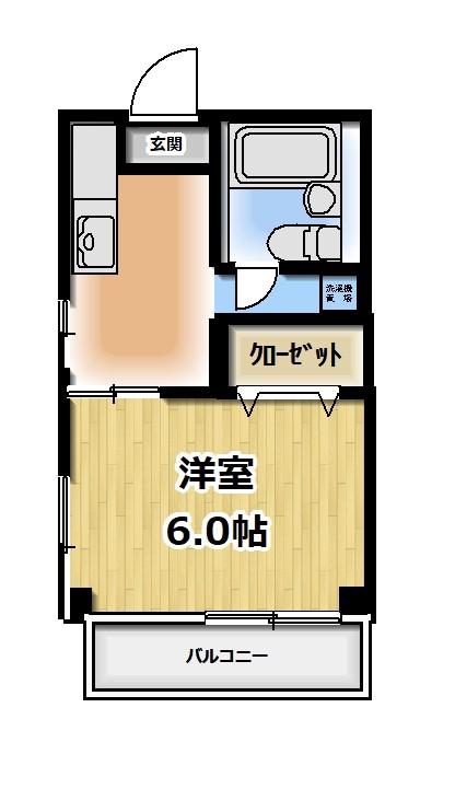 Mやよい(1K/3階)の間取り写真