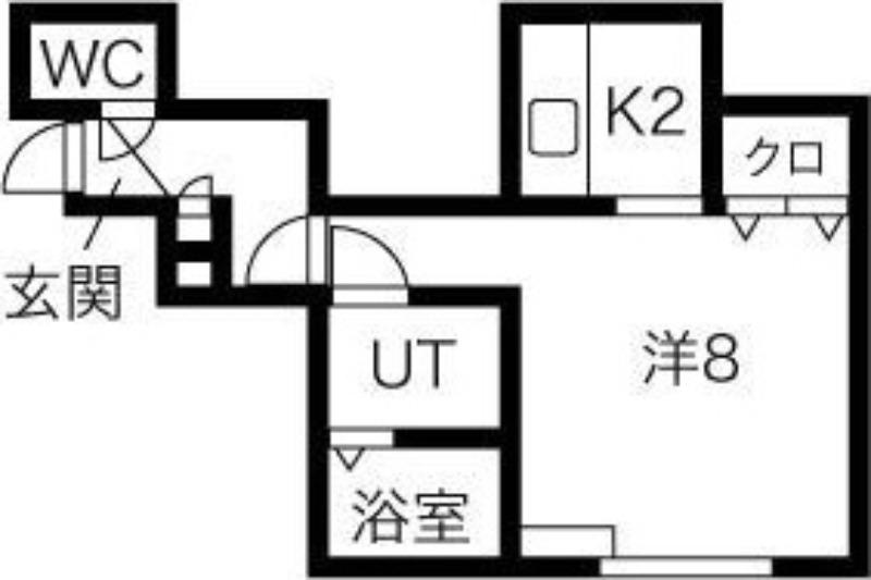アールズコートN24(1K/3階)の間取り写真