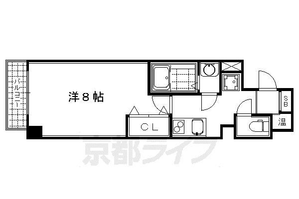 CASA FLUENTE(1K/2階)の間取り写真