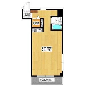 コートサイドハイツ(ワンルーム/5階)の間取り写真