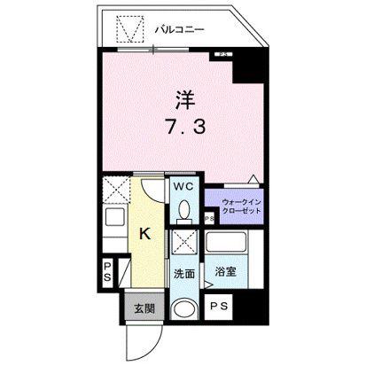 プレシャスワン錦糸町(1K/2階)の間取り写真