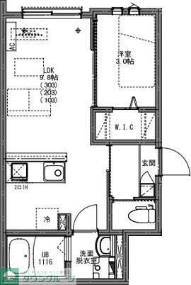 KEIAI RESIDENCE 西大宮II(1LDK/2階)の間取り写真