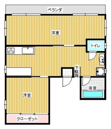 ラ・シティおもろ(1LDK/6階)の間取り写真