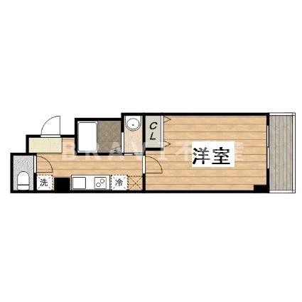ルミエール瓦屋町(1K/7階)の間取り写真