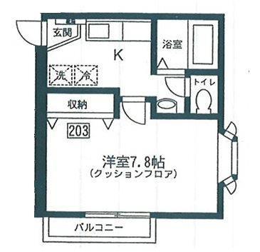 ソフィア(1K/2階)の間取り写真