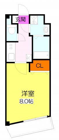 B.B.MAISON(1K/2階)の間取り写真