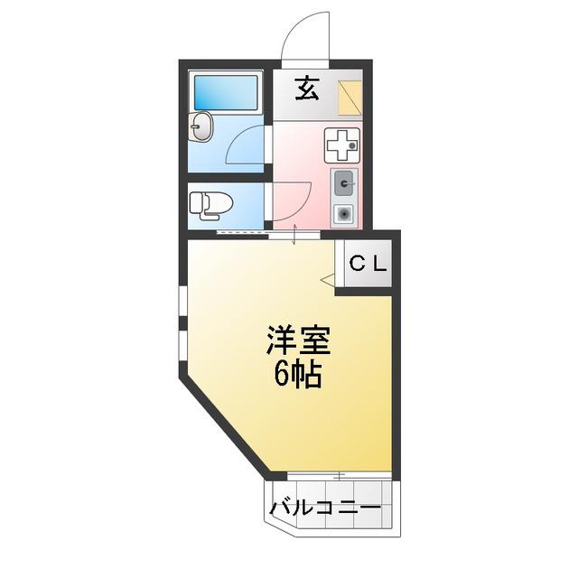 フェリーチェ金沢文庫(1K/1階)の間取り写真