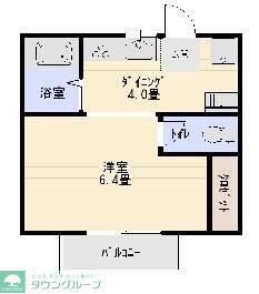 コーポ丸栄桜台(1DK/1階)の間取り写真