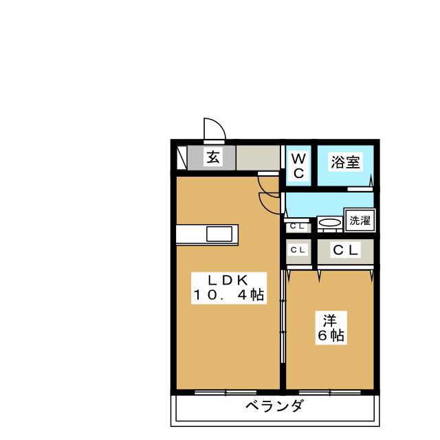 フォルセノーグ(1LDK/1階)の間取り写真