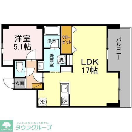フジ・ヴェール毘沙門堂(1LDK/2階)の間取り写真