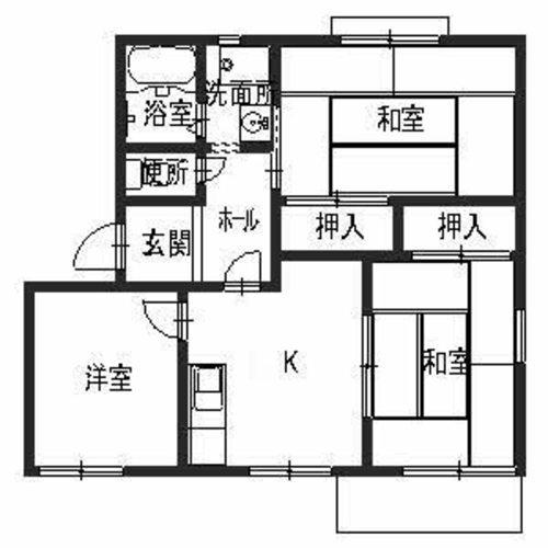 ルアーブル(1LDK/1階)の間取り写真