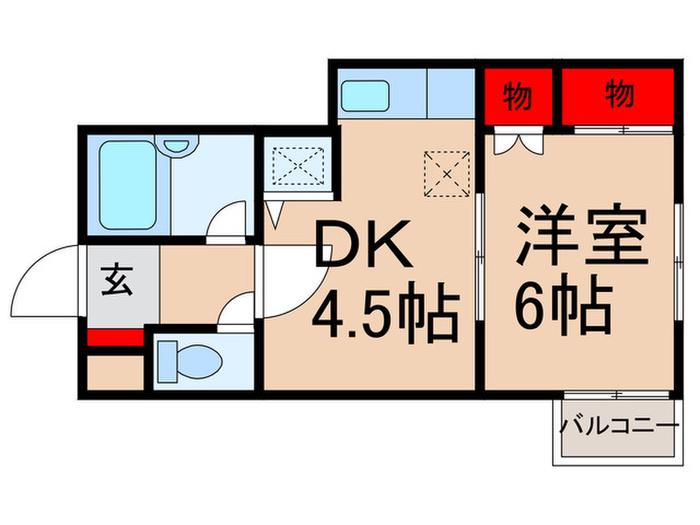 メゾン榎本(1DK/1階)の間取り写真