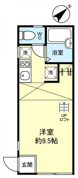 ES津田沼(ワンルーム/1階)の間取り写真