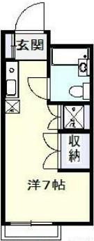 アルファステージ鷺沼(ワンルーム/1階)の間取り写真