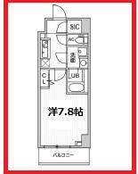オルタナ亀戸II(1K/6階)の間取り写真
