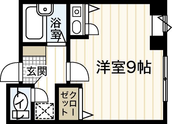 ドエル十日市(ワンルーム/3階)の間取り写真