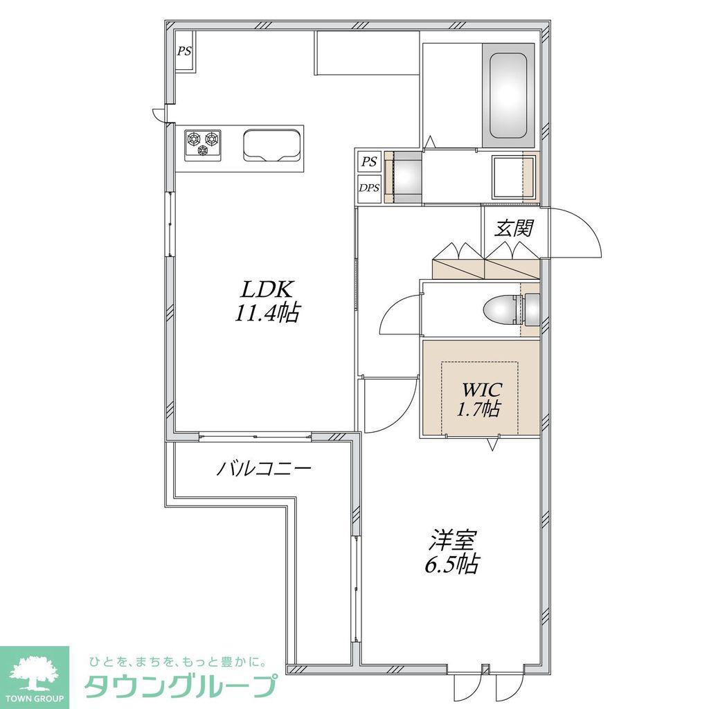  千年メゾン(1LDK/3階)の間取り写真
