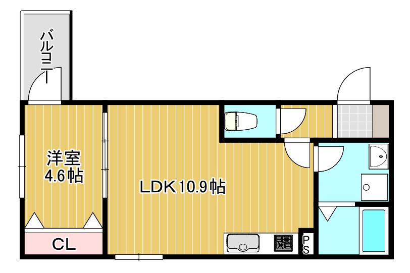 LE COCON(1LDK/1階)の間取り写真